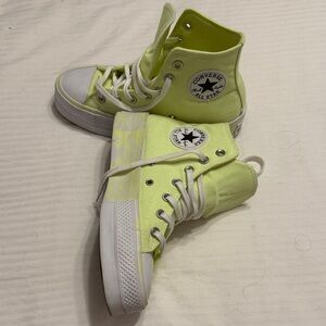 Converse Women's Neon Green High-Top Sneakers